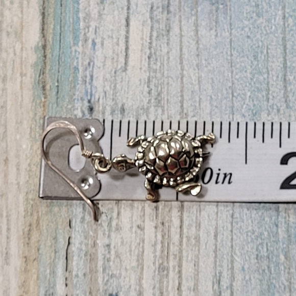 Sterling Turtle Earrings. - Picture 10 of 11